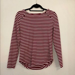 Loft Striped Sailor Long Sleeve Shirttail Tee